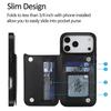 High Business Sle Leather Wallet Phone Case for IPhone 17 Pro Max 17Air with Kickstand Card Slots Shockproof Protection Cover