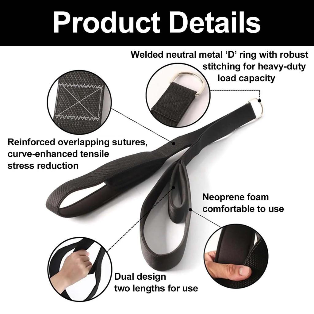 Triceps Rope Cable Pull Handles Pulley Fitness Triceps Pull Down Rope For Push-Downs Face Pulls, Gym Training Device