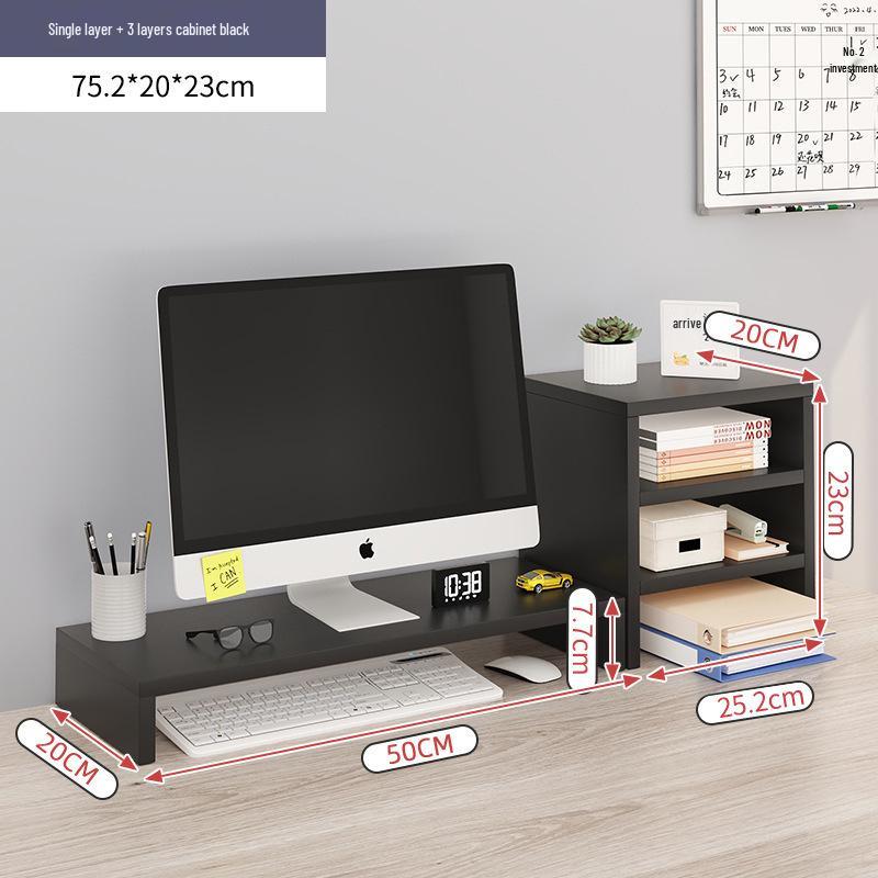Masaüstü Bilgisayar Monitör Yükseltici Stand ve Ofis Depolama Rafı