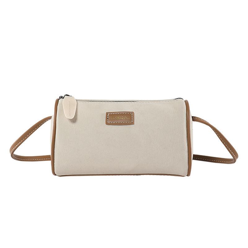 

Стильная сумка-багет из искусственной замши для женщин с застежкой-молнией и карманом для телефона белый