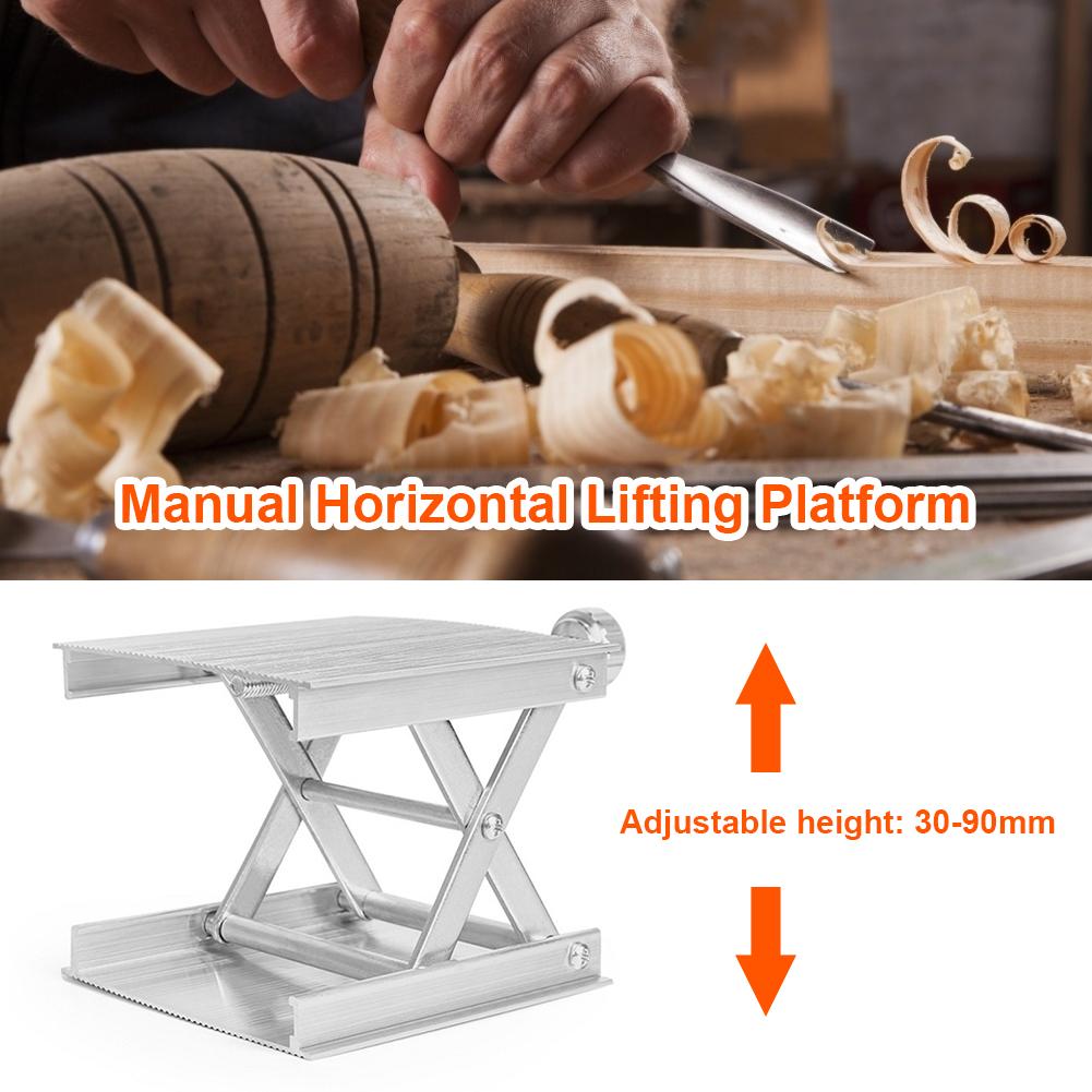 Portable Woodworking Machinery Router Lifter Adjustable Engraving Laboratory Lift Platform Experiment Plate Table Manual Stands