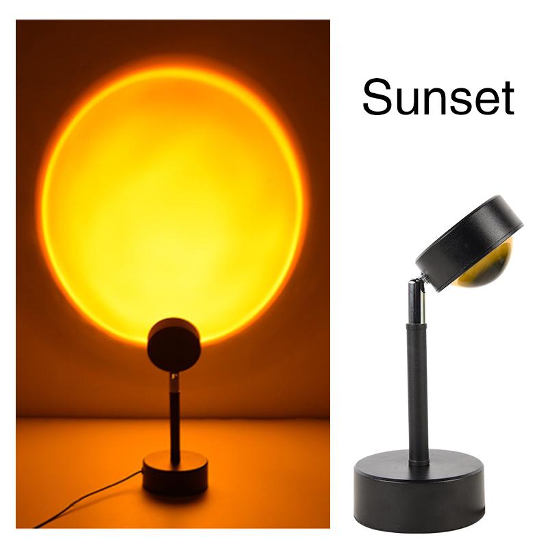LED Sunset Night Light Projector Atmosphere Lamp AC 220V EU Plug For Gift Party Bedroom Photography Background Decoration