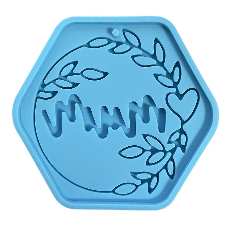 Формы для брелоков из смолы Шестигранные эпоксидные формы Силиконовые формы Формы для ювелирных изделий из смолы для брелоков для самостоятельного изготовления Самодельные формы из смолы синий