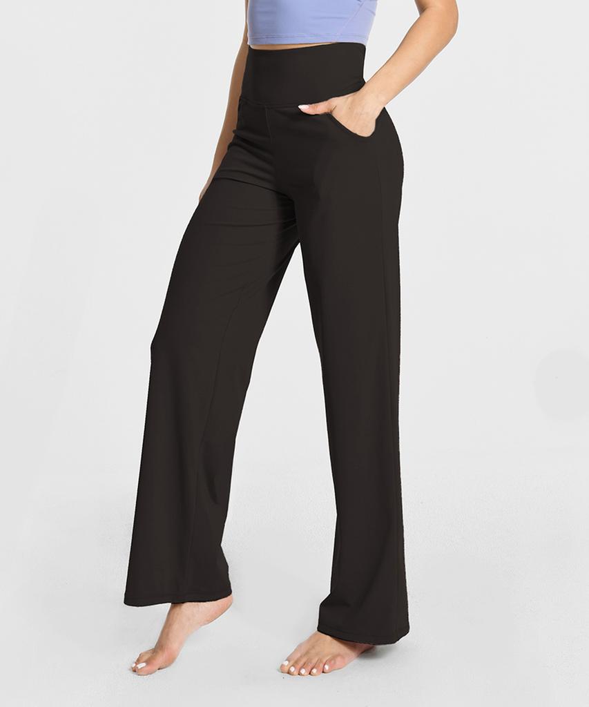 BUBBLELIME High-Waisted Wide Pants For Tall Women Long Legs Pocket Straight Pants C14 (A Type)