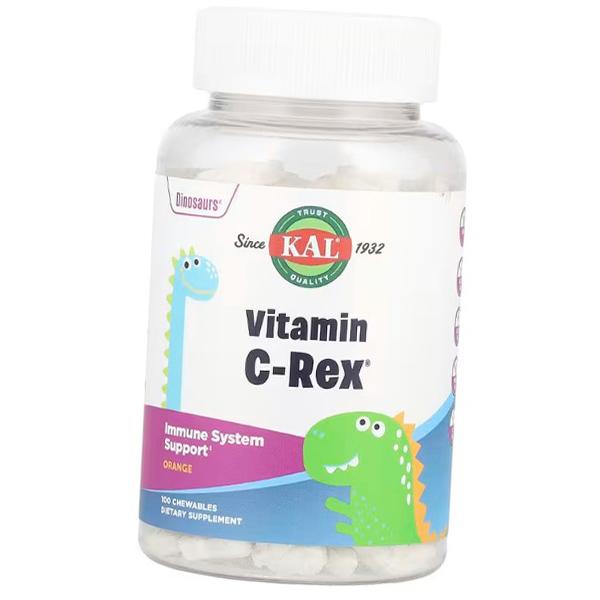 

Витамин С для детей, Dinosaurs Vitamin C-Rex, KAL 100таб Апельсин (36424054) 100tab Orange
