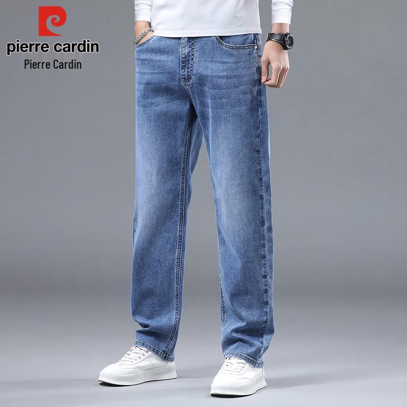 Pierre Cardin Herren Locker Geschnittene Gerade Bein Business Casual Jeans
