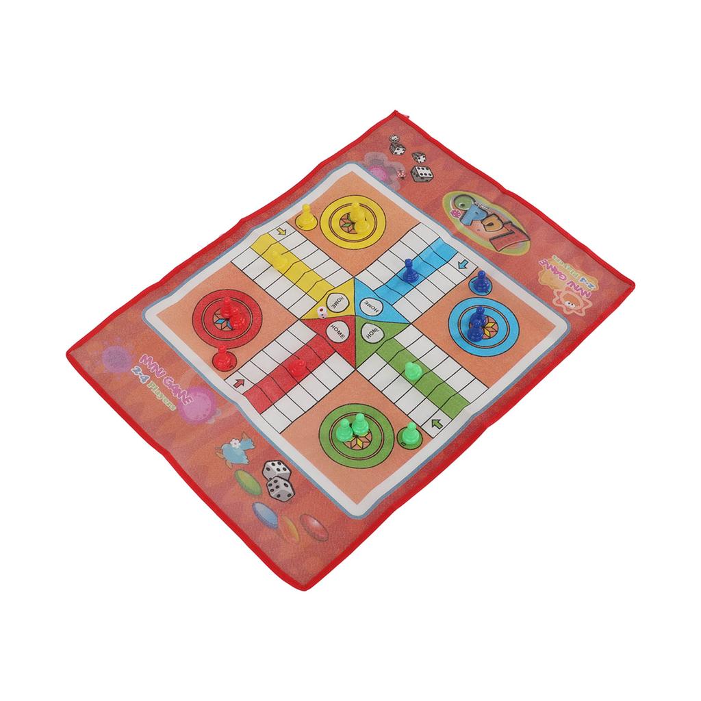 Plastic Flying Chess Game Set Non Woven Fabric Roll Up Chess Board Game Educational Toys