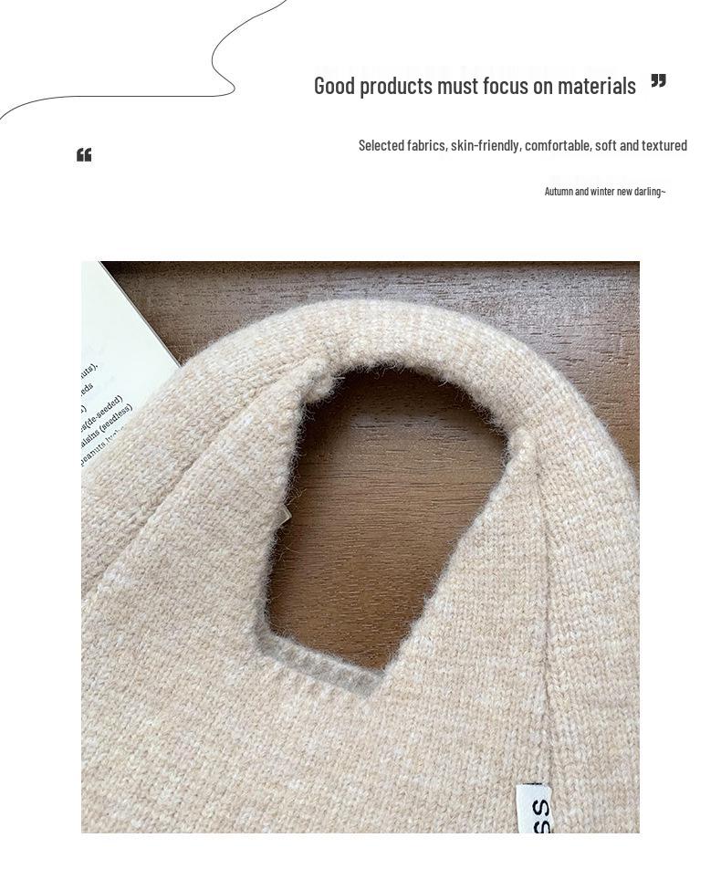 Korean Style Large Capacity Knitted Shoulder Bag - Autumn/Winter 2025 Edition