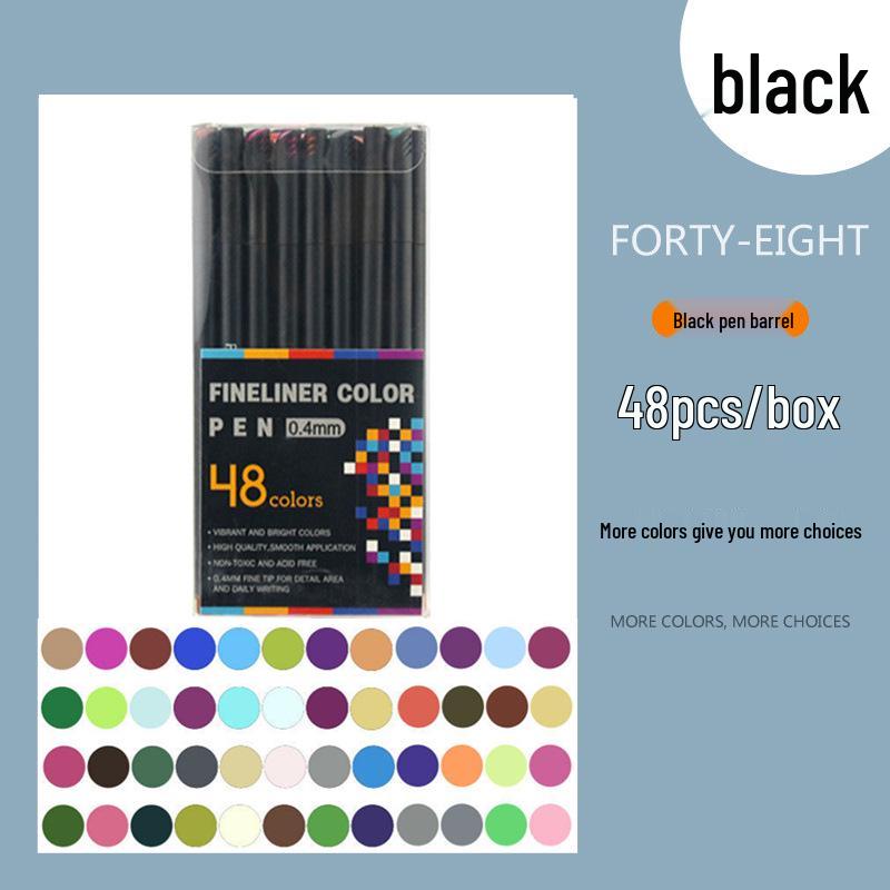 Cross-border Colored Fineliner and Art Brush Set for Children – Water-based Fiber Tip Pens