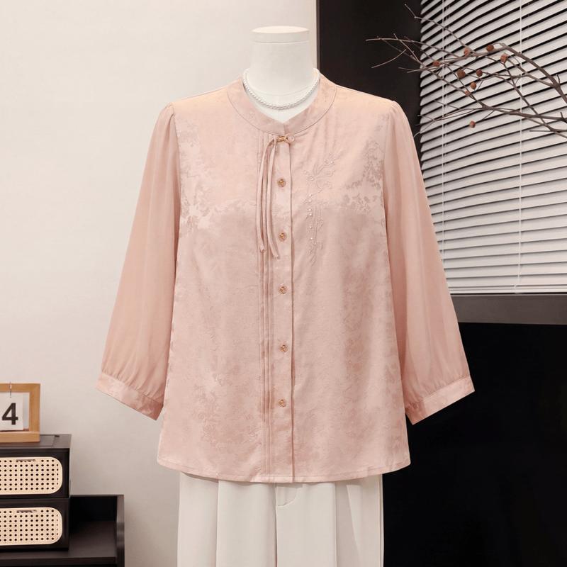 Yuzhaolin Women s New Chinese Style Summer Shirt 3XL