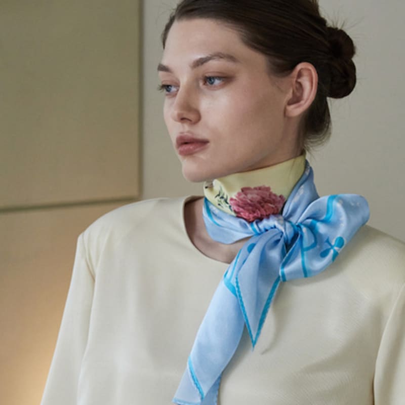 ANA MAISON Anamaison Lager Long Petit Silk Scarf [PML-1408]