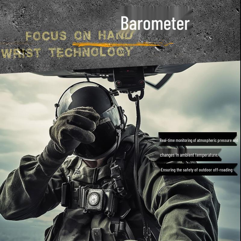 Men's Multifunctional Outdoor Sports Smartwatch: Altimeter, Barometer, Compass, Thermometer, Waterproof for Running & Mountaineering