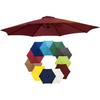 6/8 Ribs Patio Umbrella Replacement Canopy 6.5ft 7.5ft 9ft 10ft Market Umbrella Top fit Outdoor Umbrella Canopy Beach Cantilever Umbrella (Color :
