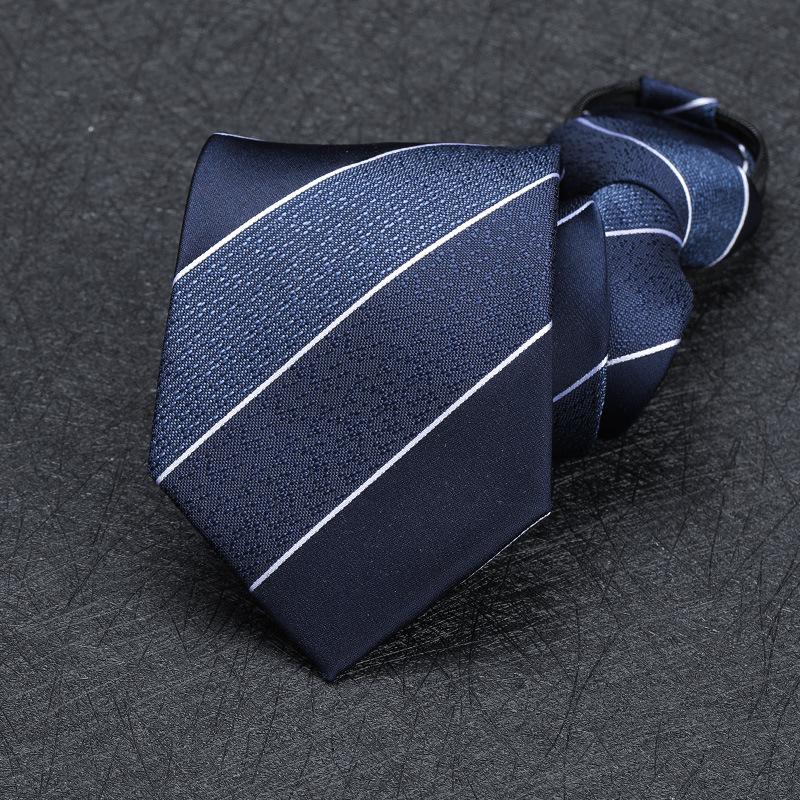 Men'S Zipper Free Dress Tie Business Red Black Professional Wedding Groom Korean Version Of A Pull Tie