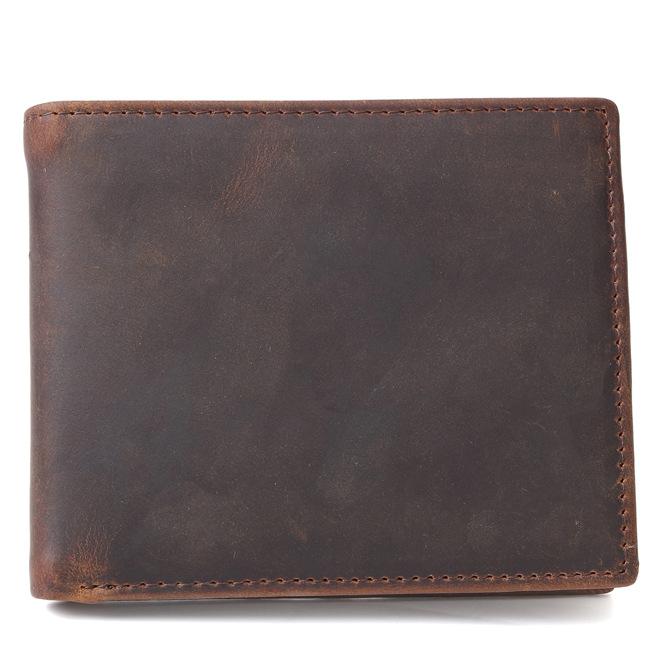 

Men s Vintage Genuine Leather Wallet RFID Blocking Anti-Theft Slim Horizontal Bifold Wallet Durable Card Holder for Men Daily & Business Use