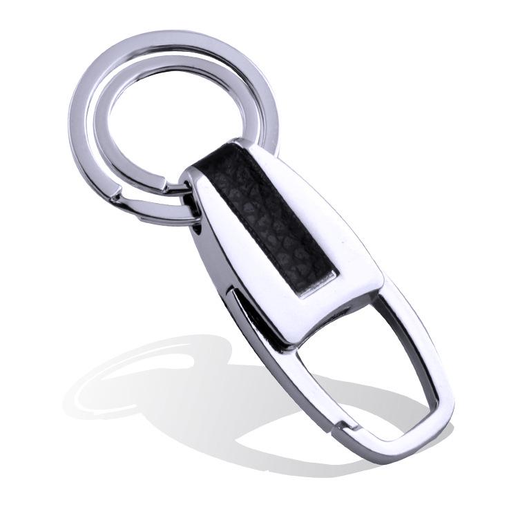 Customized Unisex Keychain with Double Rings - Creative Waist Hanger Gift for Men RZ-381