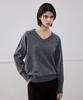 DEHEVE Wool Blended Vneck Knit [Charcoal]