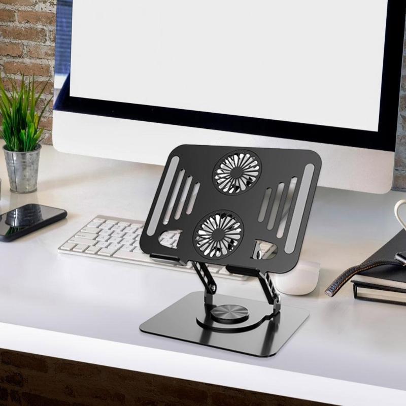 Heavy Base Rotating Computer Stand For Desk Featuring Slip proof Pad And Universal 17.3Inch Device Compatibility