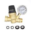 Camper Waterdrukregelaars Waterdrukverminderaar Handvat Verstelbaar met Manometers 160PSI & Inlaat Gezeefde Filters