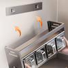 Season Rack Wall Mount Punch-Free Seasoning Holder Large Capacity Storage Rack Seasoning Stand For Kitchen Bathroom Shelves