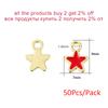 50Pcs/lot Fashion Metal Chic Mini Stars Gifts for Girl Pendant Charms Women For DIY Earrings Necklaces Jewelry Making Findings