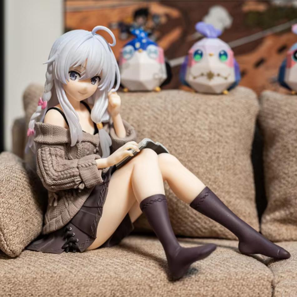 10cm the Journey of Elaina Wandering Witch Anime Action Figure PVC Model Doll Collectible Toy Gift