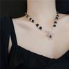 Vintage Hip-hop Spider Pendant Necklaces Women Girls Splice String Beaded Clavicle Chain Choker Necklace Halloween Jewelry
