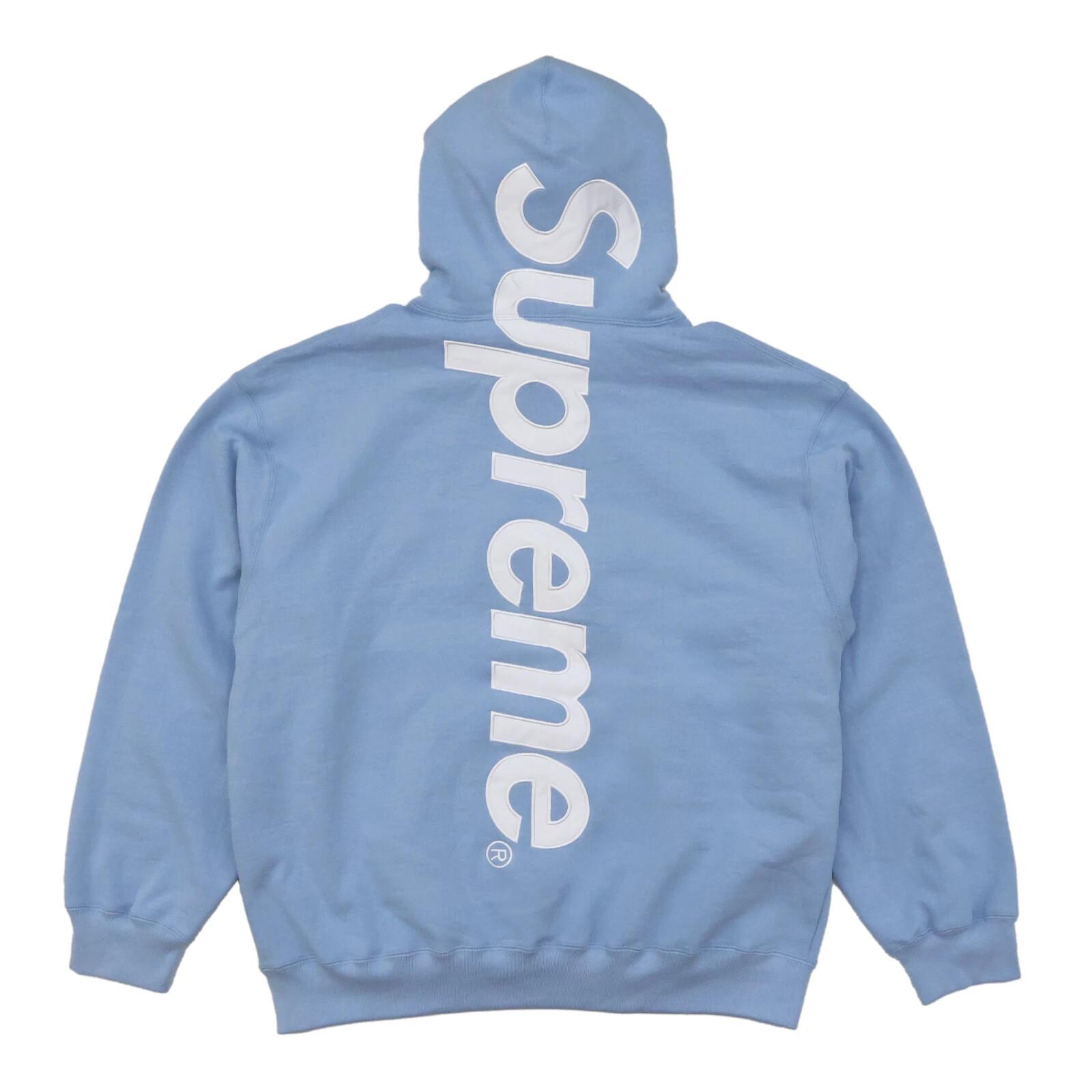 Supreme Satin Applique Hooded Sweatshirt Light