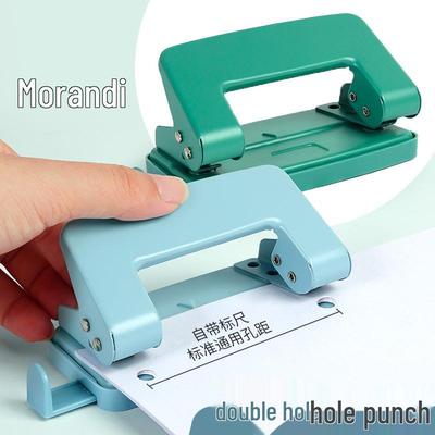 Huajie Morandi Double-Hole Loose-Leaf Binder Puncher for Student Test Papers and Planner Rings