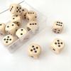 Wooden Dice 10Pcs Round Corner D6 D10 Wood Dice For Flying Chess Props Table Board Role Playing Game