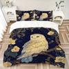 3pcs Owl Enchanted Night Quilt Cover Set - Soft & Comfortable Polyester Fabric, All-Season Breathable Comforter Set For 1 Quilt Cover & 2 Pillowc