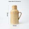 Retro Bamboo Woven Thermos: Nostalgic Glass Liner Insulated Kettle