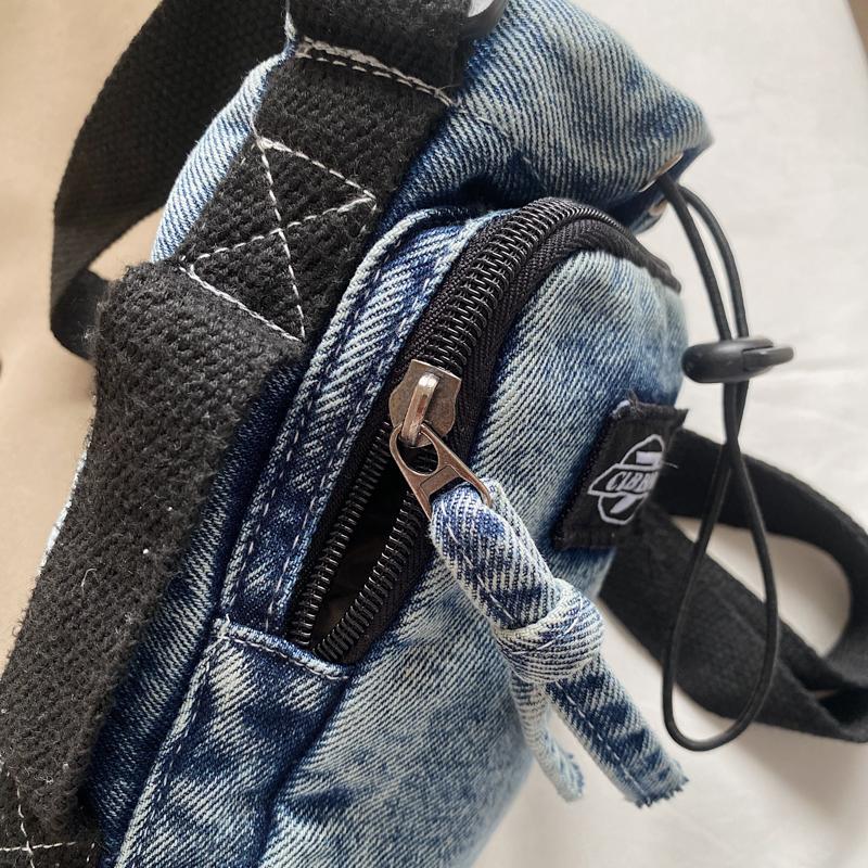 Damen Outdoor Sport Umhängetasche Herren Wasserkocher Tasche Multifunktionale Denim Schultertasche