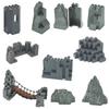 MOC Building Blocks Construction Rock Panel 6082 6083 23996 47847 Rockery Garden Mountains Hill Stone Creative City Bricks Toys