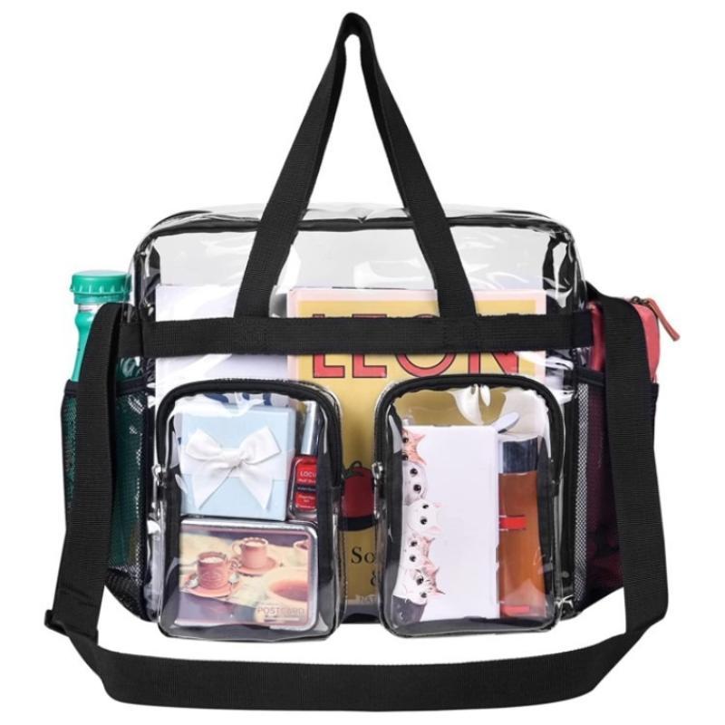 Mini Transparent Clear Backpack Large Capacity Waterproof Shoulder Bag for Stadium Entry School Travel Work