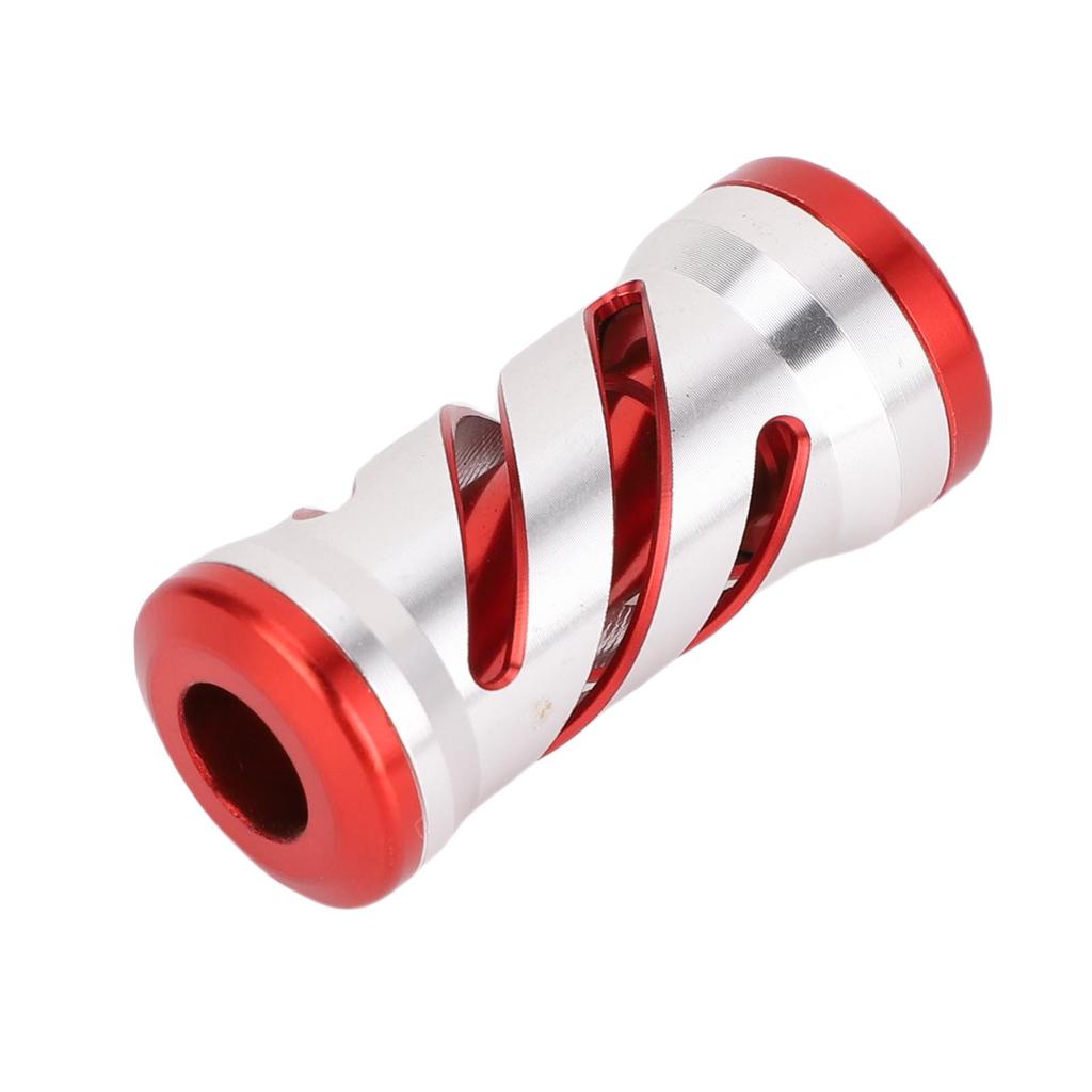 Fishing Reel Handle Knob Alloy Lightweight Wear Resist Spiral Pattern Reel Handle Grip Ball Silver Red