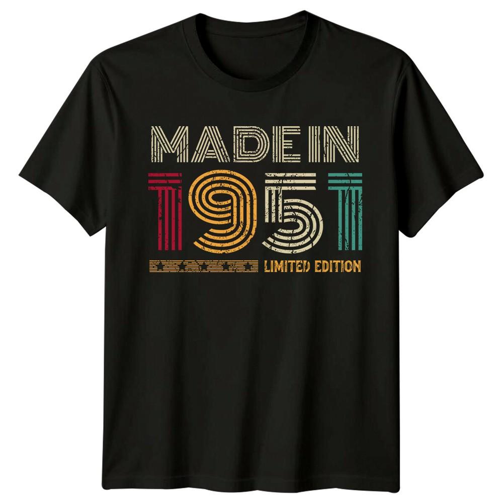 Made In 1951 Mens TShirt 75th Birthday Gift Vintage Limited Edition Unisex T-Shirt XXXL
