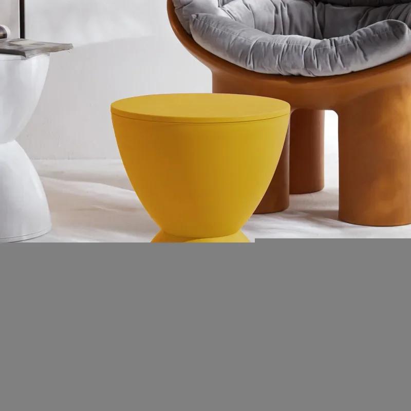 Nordic Style Footstool Creative Change Shoe Round Tea Table Multi-color Thickened Fashion Thickened Plastic Round Stool