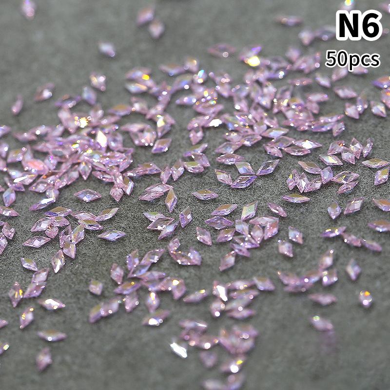 50 Buc Mini Strasuri Cristal pentru Nail Art Diamante Flatback Formă Mixtă Sclipici DIY Unghii Manichiură de Lux Accesorii