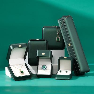 Jewelry Ring Box PU Leather Jewelry Organizer Ring Earring Necklace Pendant Gift Display Box Proposal Engagement Wedding