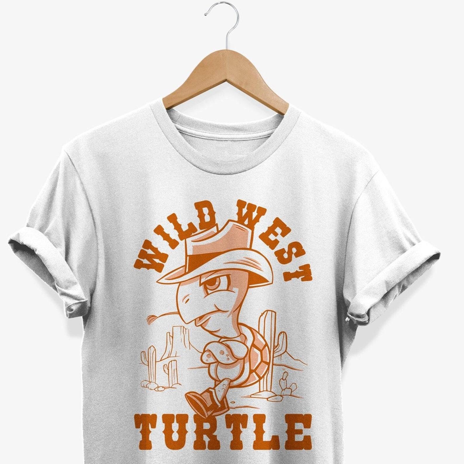 Wild West Turtle T-Shirt: Funny Cowboy Graphic Tee 3XL