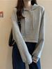 2023 Autumn/Winter Women's European & American Style Loose Hooded Cropped Sweatshirt with Long Sleeves