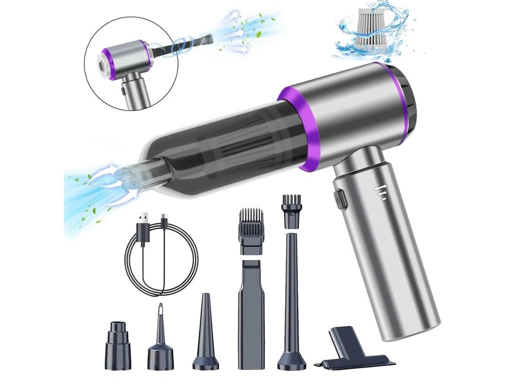 Cordless Handheld Vacuum, 18KPA 3-in-1 Car Vacuum & Air Duster for Pet Hair & Keyboard