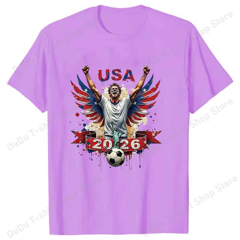 New Unisex Fashion O Neck Tops 2026 Football Printing Shirt Short Sleeve T Shirt Casual Shirt Summer T Shirts Football Fan Shirt
