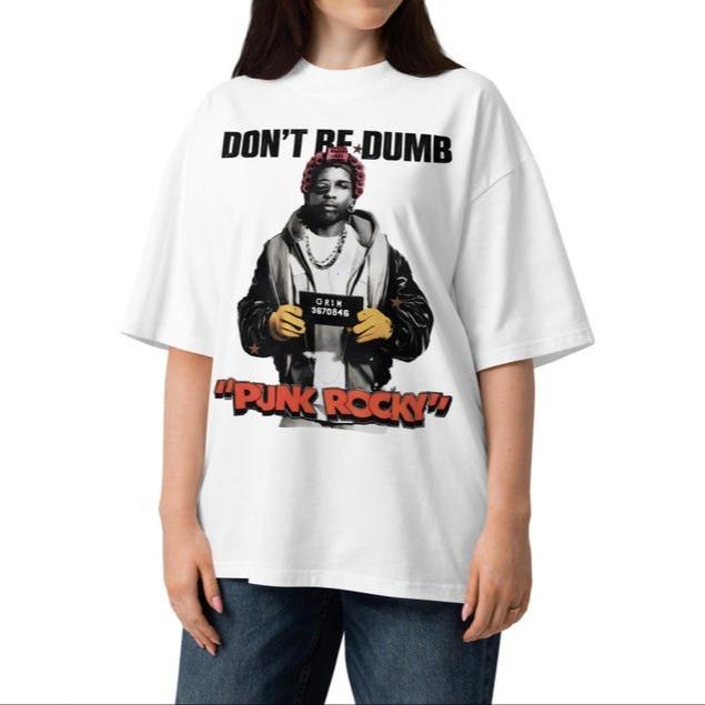 2026 Summer Fashion Trendy Tee ASAP Rocky Don’t Be Dumb Shirt _ Unisex Organic Oversized High Neck T-shirt _ Punk Rocky Album Tshirt 4XL