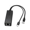100Mbps1000Mbps Gigabit POE Splitter 48V To 5V PoE To TYPE-C Splitter Active PoE Splitter  Cameras