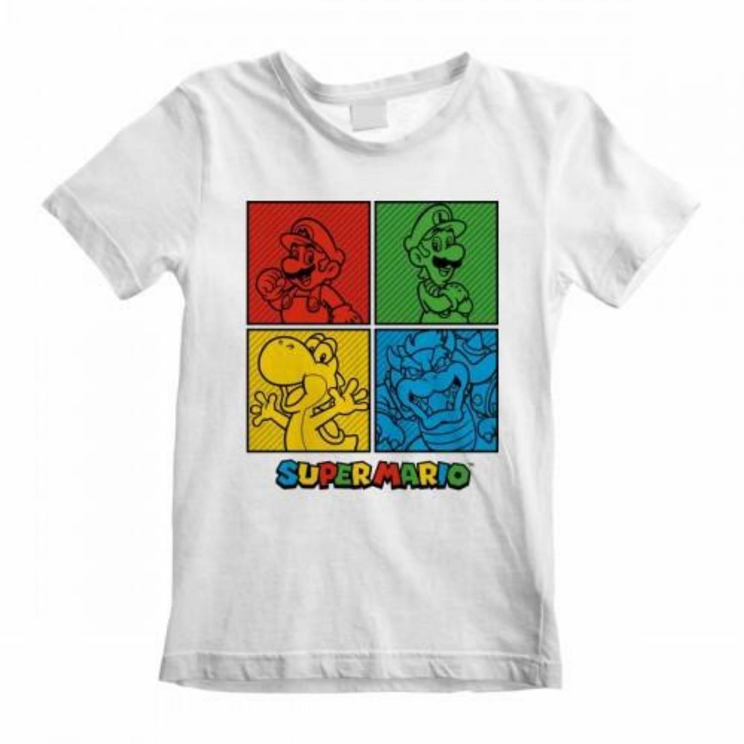 

Super Mario Childrens_Kids Squares T-Shirt S чёрный