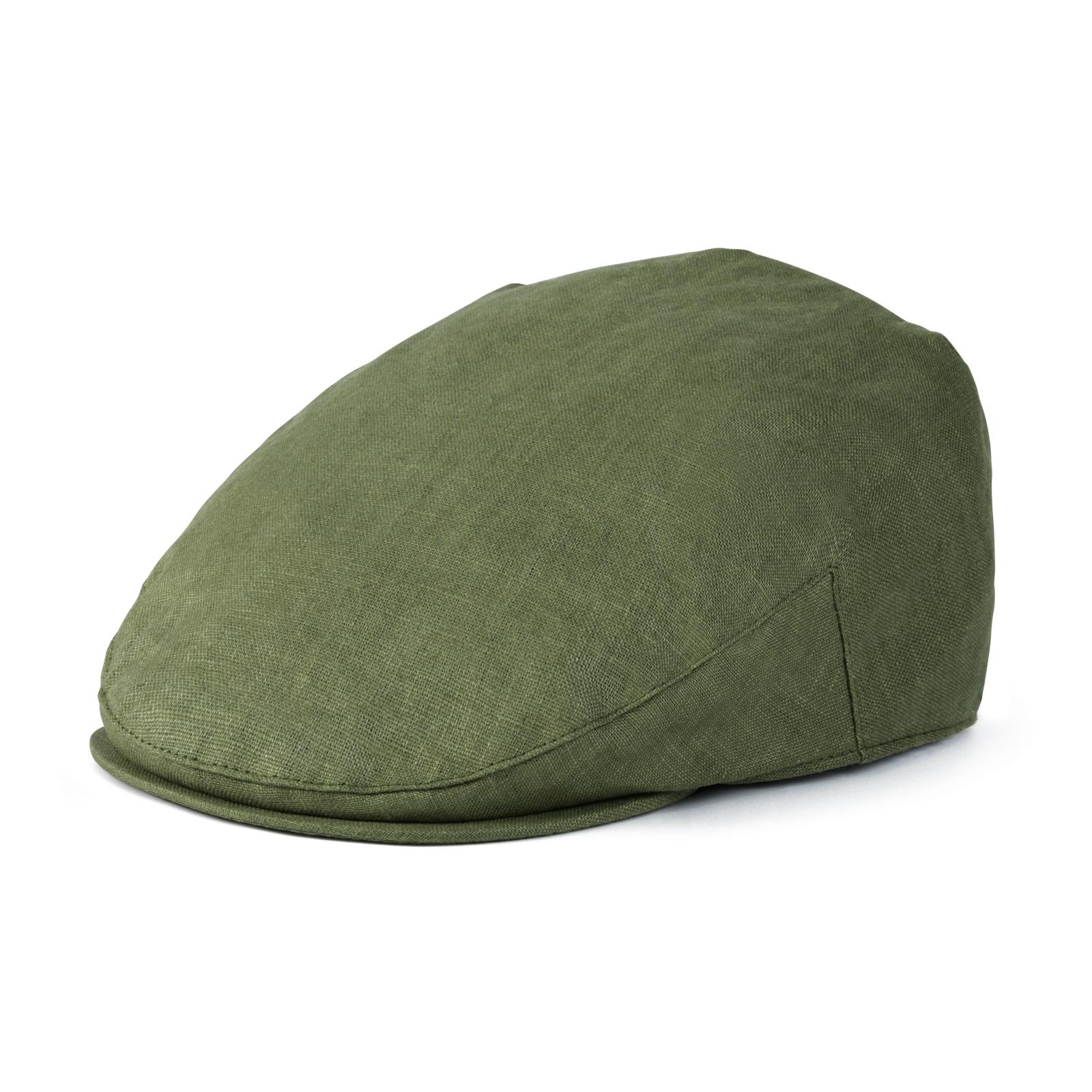 Botvela Linnen Platte Pet Voor Mannen Vrouwen Visgraat Linnen Newsboy Pet Lichtgewicht Chauffeur Ivy Pet Bakkerspet Zomer Boina Voor Mannen 57 cm gray
