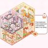 Miniature Scene Collection Book Vibrant Color Miniature Scene Book with Tweezers 3D Sticker