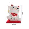 1Pcs Cat Ornament Ceramic Desktop Decor Creative Lucky Cat Adornment for Home Office Photo Prop Stylish
